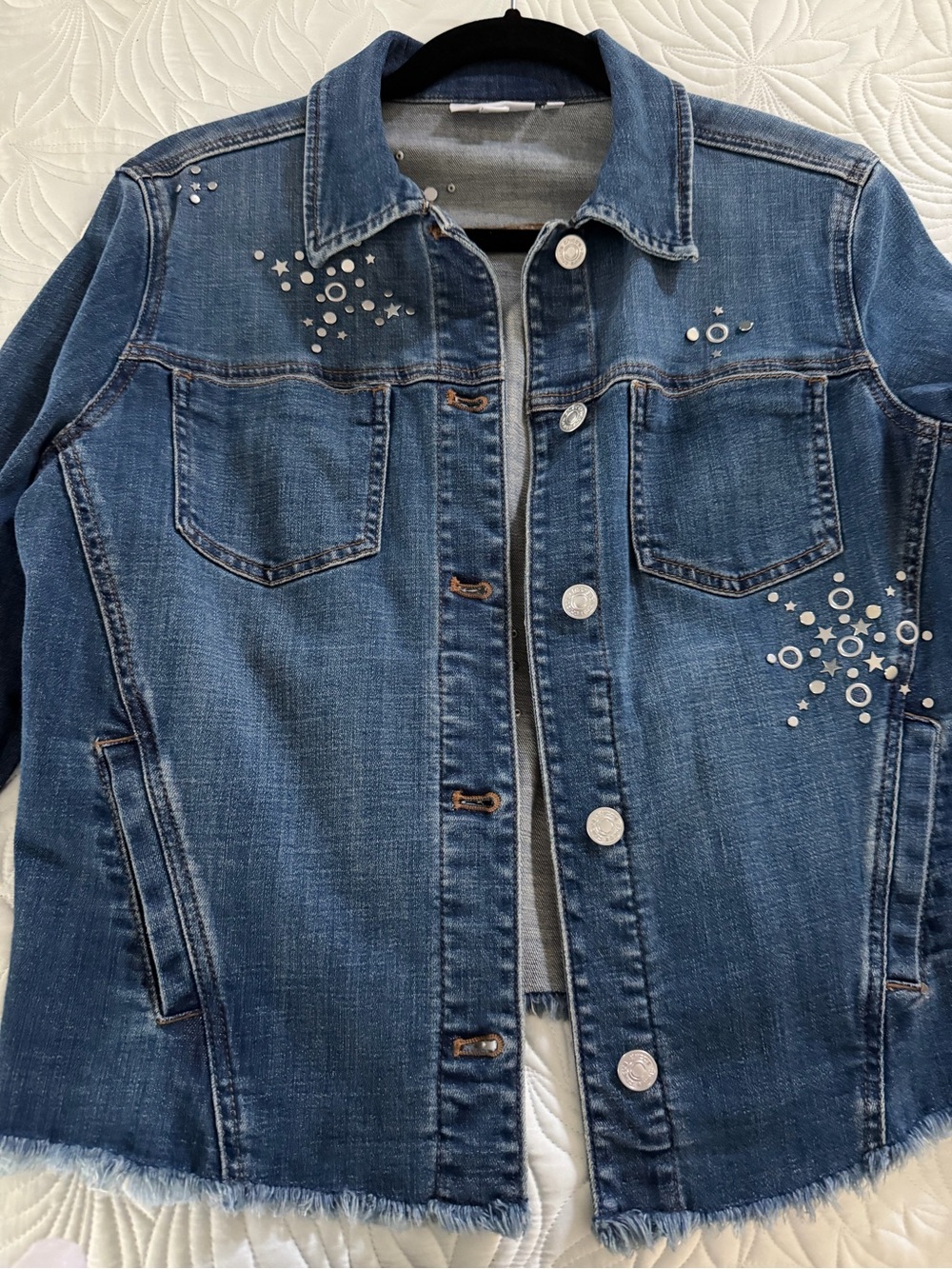 Chico's Americana Blue Denim Jacket